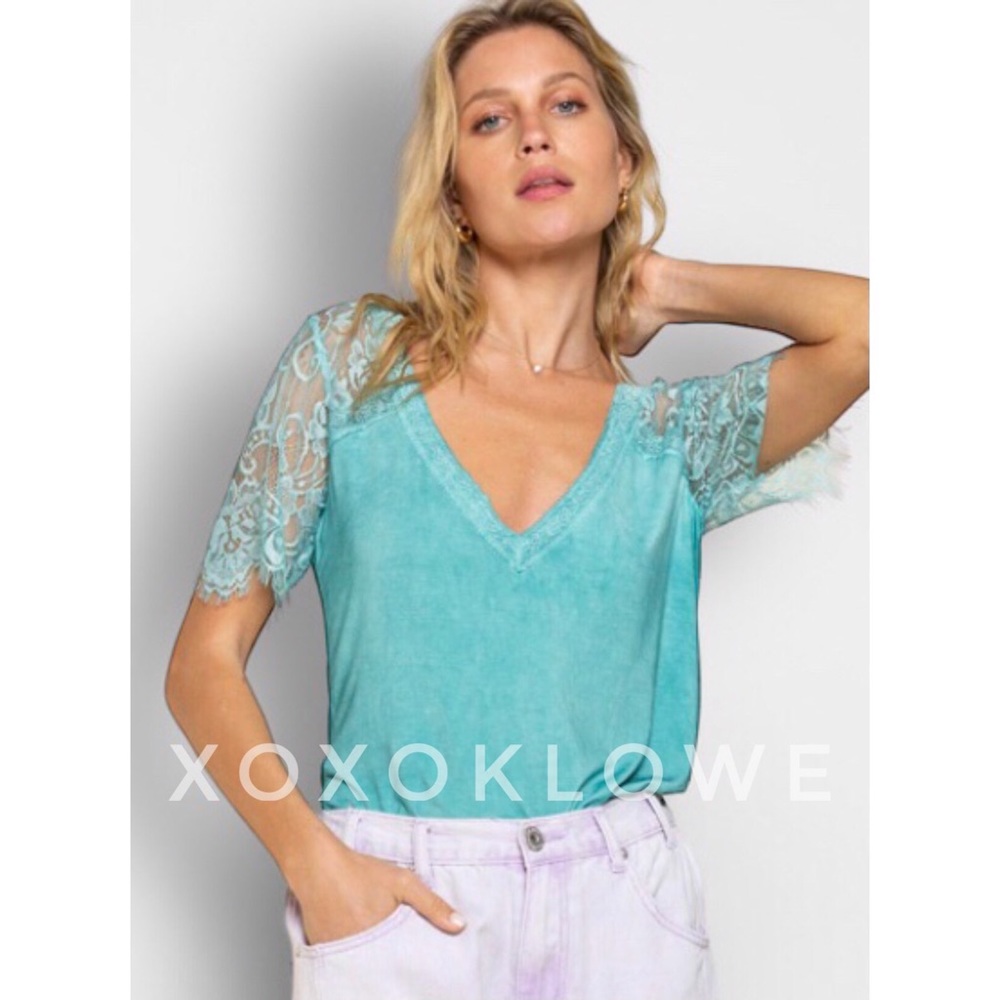 POL Aqua Blue Premium Tee Buttery Soft Relaxed Fit